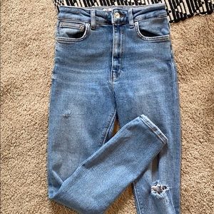 Zara high waisted skinny jeans